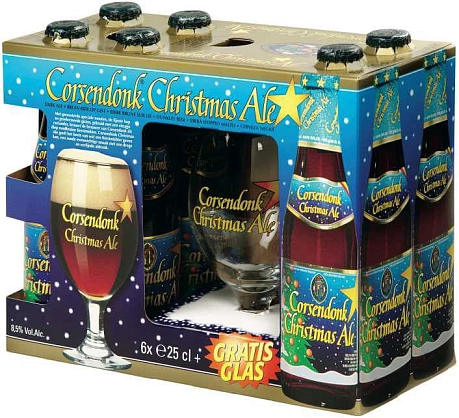 Пиво Corsendonk Christmas Ale, gift set of 6 bottles glass