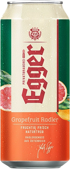 Пиво Egger Grapefruit Radler, in can, 0.5 л