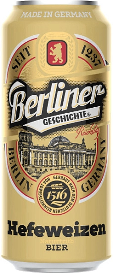 Пиво Eibau, Berliner Geschichte Hefeweizen, in can, 0.5 л