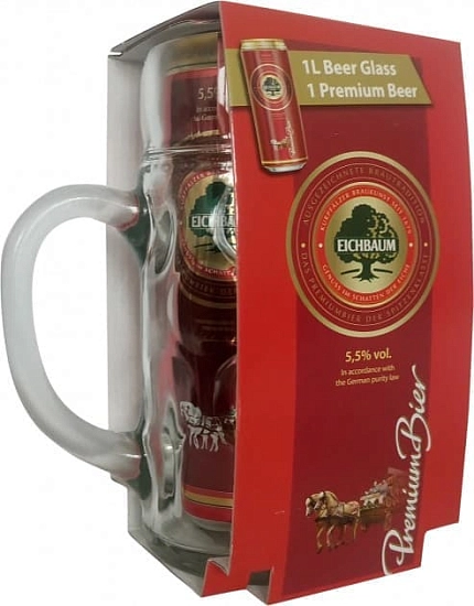 Пиво Eichbaum Premium Beer, in can with mug, 0.95 л