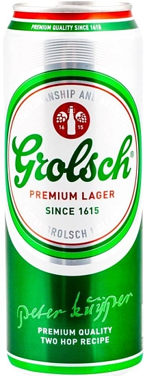 Пиво Grolsch Premium Lager, in can, 0.5 л