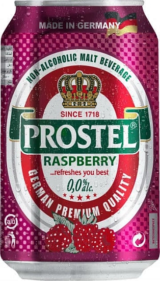 Пиво Prostel Raspberry Non-Alcoholic, in can, 0.33 л