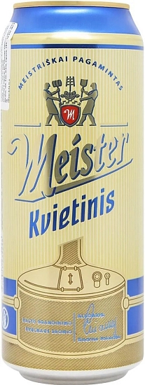 Пиво Volfas Engelman, Meister Kvietinis, in can, 0.5 л