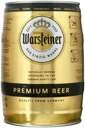 Пиво Warsteiner Premium Verum, mini keg, 5 л