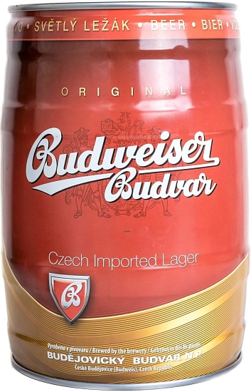 Пиво Budweiser Budvar Svetly Lezak, mini keg, 5 л