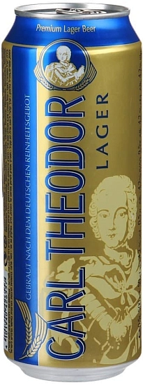 Пиво Carl Theodor Lager, in can, 0.5 л