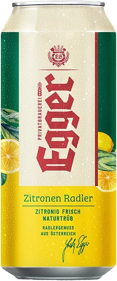 Пиво Egger Zitronen Radler, in can, 0.5 л