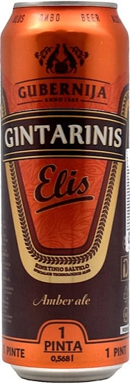 Пиво Gintarinis Elis, in can, 568 мл