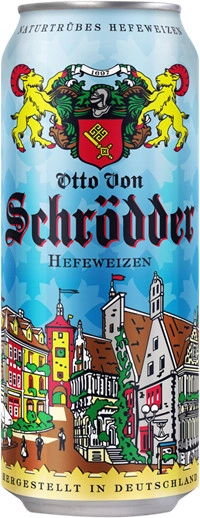 Пиво Otto Von Schrodder Hefeweizen, in can, 0.5 л