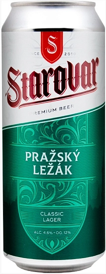 Пиво Starovar, Prazsky Lezak, in can, 0.5 л