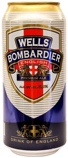 Пиво Wells Bombardier Premium Bitter, in can, 0.5 л