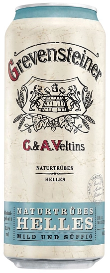 Пиво C. & A. Veltins, Grevensteiner Naturtrubes Helles, in can, 0.5 л