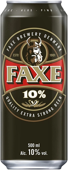 Пиво Faxe Extra Strong 10%, in can, 0.5 л