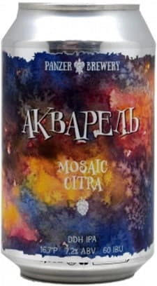 Пиво Panzer Brewery, Aquarell Mosaic Citra, in can, 0.33 л