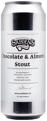 Пиво Salden's Chocolate & Almond Stout, in can, 0.5 л