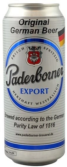 Пиво Paderborner Export, in can, 0.5 л