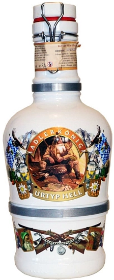 Пиво Der Hirschbrau, Adlerkoenig Urtyp Hell, in iar, 2 л Пиво Der Hirschbrau, Adlerkoenig Urtyp Hell, in iar, 2 л
