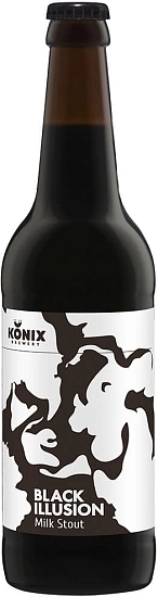 Пиво Konix Brewery, Black Illusion Milk Stout, 0.5 л