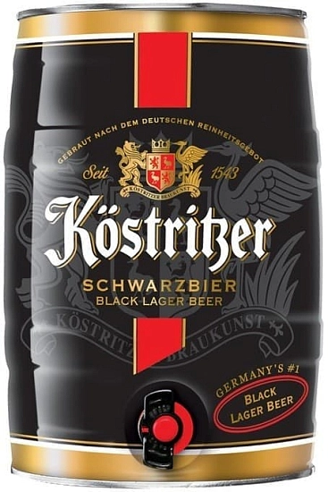 Пиво Kostritzer Schwarzbier, mini keg, 5 л