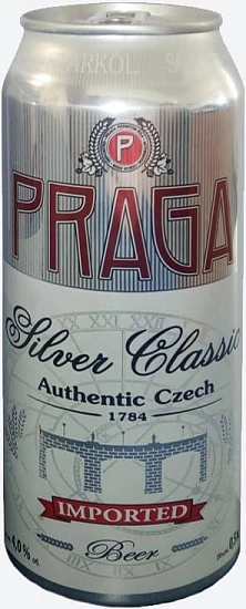 Пиво Praga Silver, in can, 0.5 л