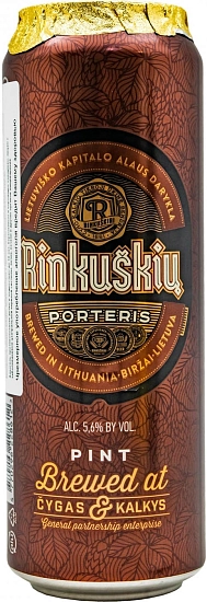 Пиво Rinkuskiai, Porteris, in can, 568 мл Пиво Rinkuskiai, Porteris, in can, 568 мл