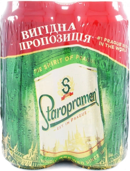 Пиво Staropramen Premium (Ukraine), set of 4 can, 0.5 л Пиво Staropramen Premium (Ukraine), set of 4 can, 0.5 л