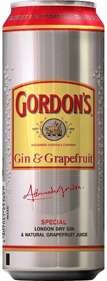 Сидр Gordon's Gin&Tonic, 0.45 л